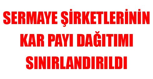 Sermaye Şirketlerinin Kar Payı Dağıtımı Sınırlandırıldı